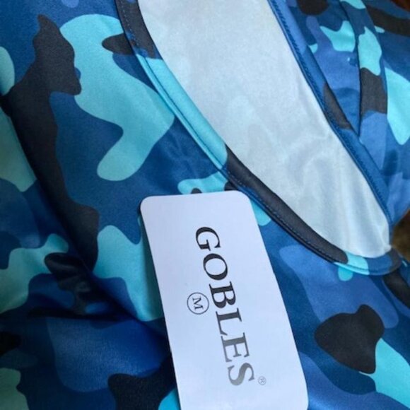 Medium Blue Camo Bodycon Tank Crop Top Shorts Sets Club 2 Piece Outfit - Picture 6 of 6